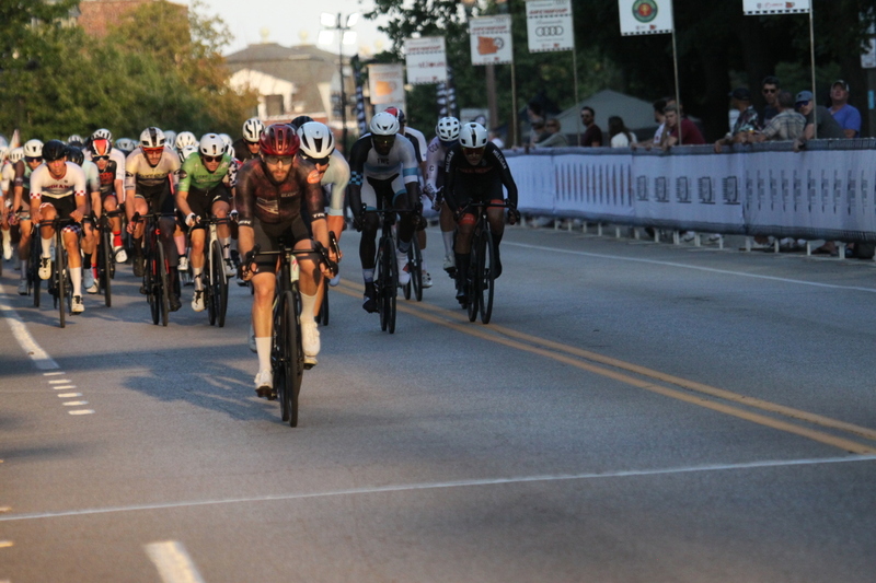 Tour de Lafayette 2025 B -LXXXXV.jpg :: Tour de Lafayette 2025/Gateway Cup 2025 Men's Masters 40+ CAT 1-4 50 minute race. The race was held in South St. Louis City, Missouri, USA at Lafayette Square Park. A criterium, or crit, is a bike race consisting of several laps around a closed circuit, the length of each lap or ranging from about 400 meter to 10,000 meter. Tour de Lafayette is a flat, wide-open 0.9-mile course with four 90-degree turns. USA Cycling