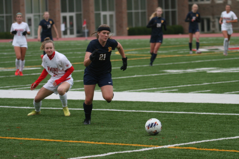 Wash U (Bears) vs University of Rochester Womens Soccer 2023 A -IV.jpg :: Wash U (Bears) vs University of Rochester, NY at Francis Olympic Field in St. Louis, Missouri, USA.  In a NCAA Division III match up. UAA, Wash U Soccer, Wash U Conference College of Illinois Wisconsin, D3sports.com