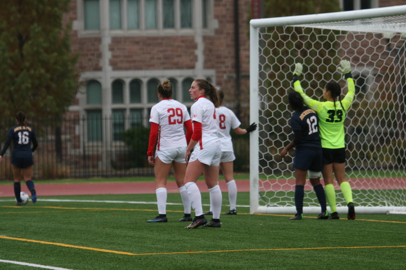 Wash U (Bears) vs University of Rochester Womens Soccer 2023 CI.jpg :: Wash U (Bears) vs University of Rochester, NY at Francis Olympic Field in St. Louis, Missouri, USA.  In a NCAA Division III match up. UAA, Wash U Soccer, Wash U Conference College of Illinois Wisconsin, D3sports.com