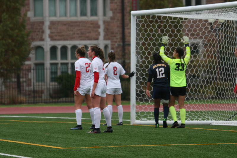 Wash U (Bears) vs University of Rochester Womens Soccer 2023 CII.jpg :: Wash U (Bears) vs University of Rochester, NY at Francis Olympic Field in St. Louis, Missouri, USA.  In a NCAA Division III match up. UAA, Wash U Soccer, Wash U Conference College of Illinois Wisconsin, D3sports.com