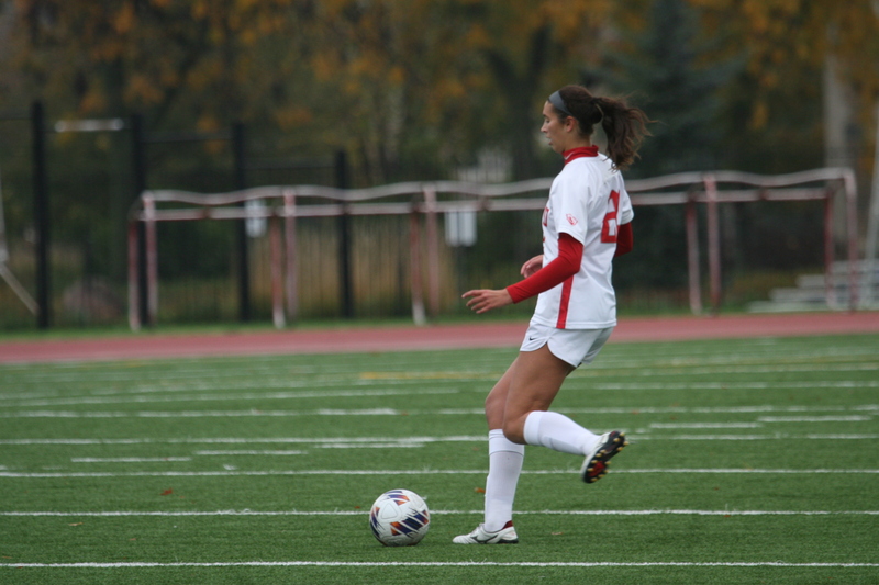 Wash U (Bears) vs University of Rochester Womens Soccer 2023 IX.jpg :: Wash U (BEARS) vs University of Rochester women's soccer 2023. The match was held at Francis Olympic Field in St. Louis, Missouri, USA. Wash U lost 1-0 on a wet dreary day. This is a Division III NCAA sports event. 