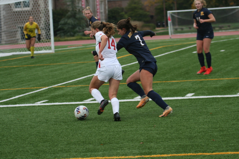 Wash U (Bears) vs University of Rochester Womens Soccer 2023 LI.jpg :: Wash U (Bears) vs University of Rochester 2023 at Francis Olympic Field in St. Louis, Missouri, USA. This a Division III NCAA match up of lady's soccer. Wash U is in the College Conference of Illinois Wisconsin.  