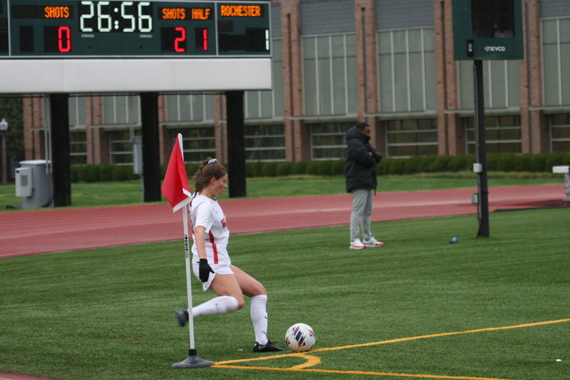 Wash U (Bears) vs University of Rochester Womens Soccer 2023 LX.jpg :: Wash U (Bears) vs University of Rochester 2023 at Francis Olympic Field in St. Louis, Missouri, USA. This a Division III NCAA match up of lady's soccer. Wash U is in the College Conference of Illinois Wisconsin.  