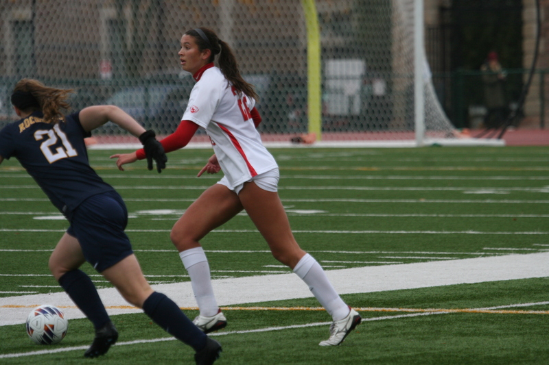 Wash U (Bears) vs University of Rochester Womens Soccer 2023 LXVI.jpg :: Women's soccer at Francis Olympic Field at Wash U St. Louis campus. Wash U (Bears) vs University of Rochester. It's a Division III match up. Wash U is in the CCIW College Conference of Illinois Wisconsin. St. Louis, Missouri, USA. UAA, NCAA 