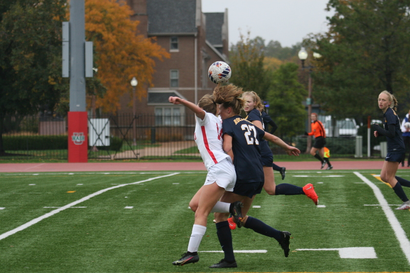 Wash U (Bears) vs University of Rochester Womens Soccer 2023 LXXXX.jpg :: Women's soccer at Francis Olympic Field at Wash U St. Louis campus. Wash U (Bears) vs University of Rochester. It's a Division III match up. Wash U is in the CCIW College Conference of Illinois Wisconsin. St. Louis, Missouri, USA. UAA, NCAA 