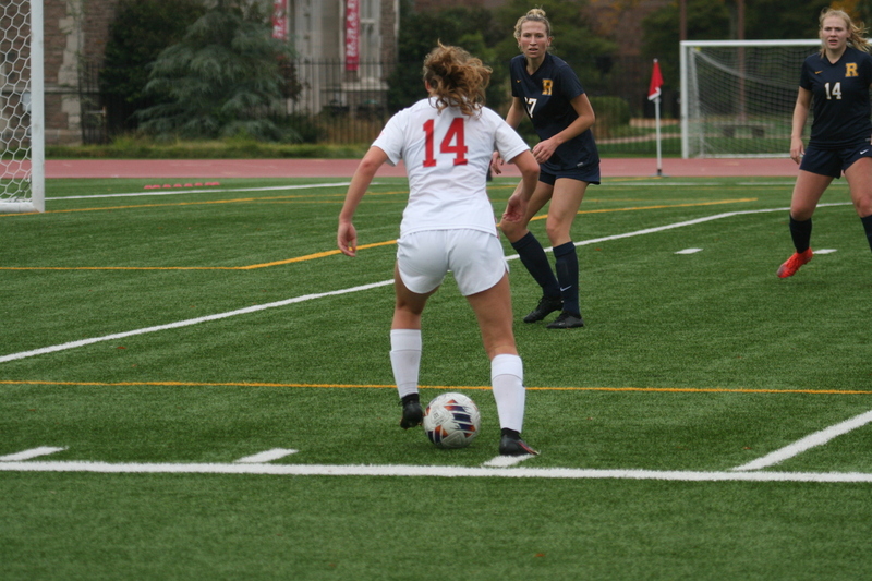 Wash U (Bears) vs University of Rochester Womens Soccer 2023 LXXXXIV.jpg :: Wash U (Bears) vs University of Rochester, NY at Francis Olympic Field in St. Louis, Missouri, USA.  In a NCAA Division III match up. UAA, Wash U Soccer, Wash U Conference College of Illinois Wisconsin, D3sports.com