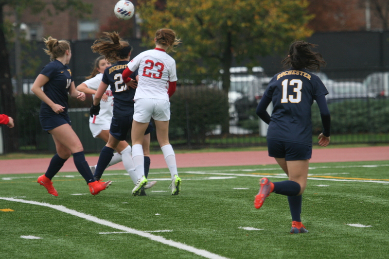 Wash U (Bears) vs University of Rochester Womens Soccer 2023 LXXXXIX.jpg :: Wash U (Bears) vs University of Rochester, NY at Francis Olympic Field in St. Louis, Missouri, USA.  In a NCAA Division III match up. UAA, Wash U Soccer, Wash U Conference College of Illinois Wisconsin, D3sports.com