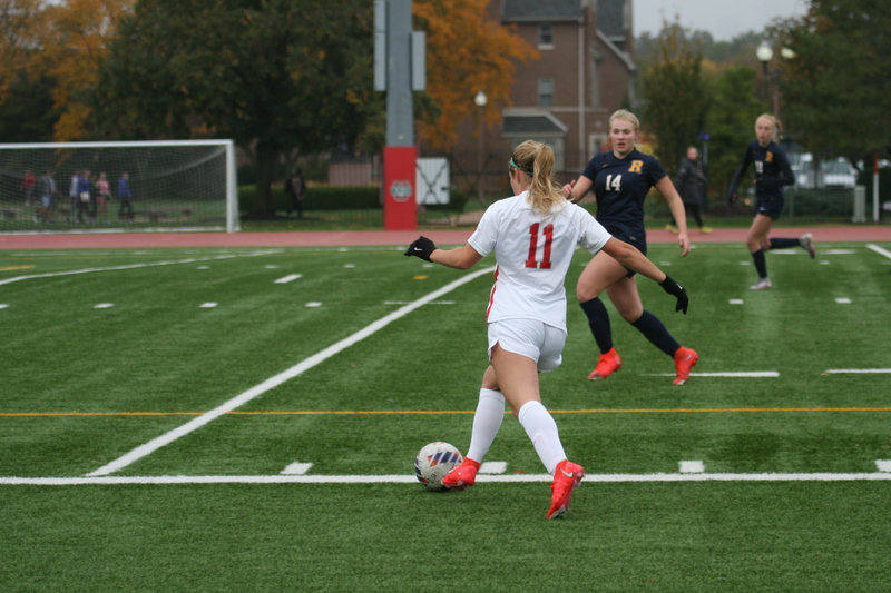 Wash U (Bears) vs University of Rochester Womens Soccer 2023 XXII.jpg :: Wash U (BEARS) vs University of Rochester women's soccer 2023. The match was held at Francis Olympic Field in St. Louis, Missouri, USA. Wash U lost 1-0 on a wet dreary day. This is a Division III NCAA sports event. 