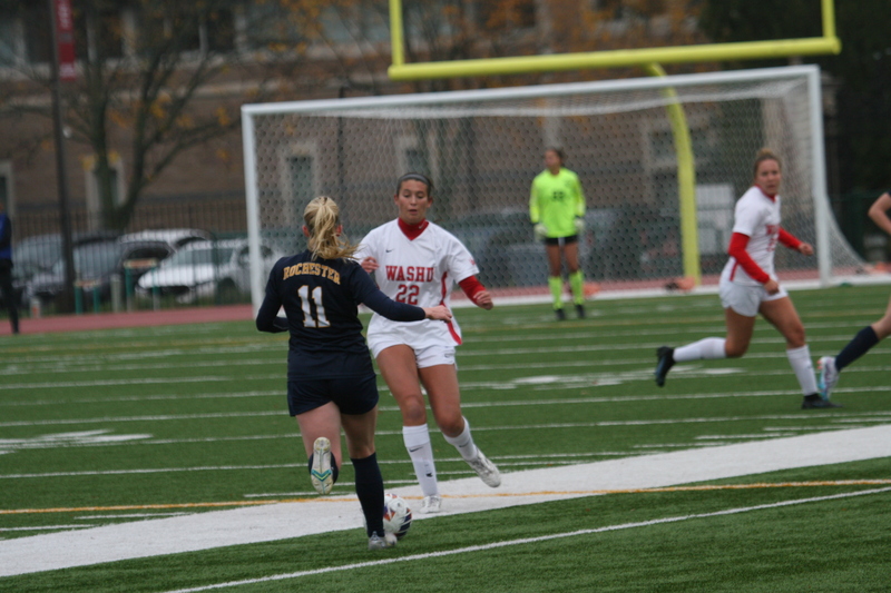 Wash U (Bears) vs University of Rochester Womens Soccer 2023 XXXIII.jpg :: Wash U (Bears) vs University of Rochester 2023 at Francis Olympic Field in St. Louis, Missouri, USA. This a Division III NCAA match up of lady's soccer. Wash U is in the College Conference of Illinois Wisconsin.  