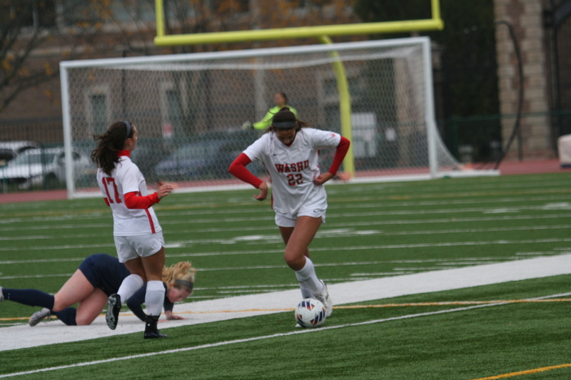 Wash U (Bears) vs University of Rochester Womens Soccer 2023 XXXV.jpg :: Wash U (Bears) vs University of Rochester 2023 at Francis Olympic Field in St. Louis, Missouri, USA. This a Division III NCAA match up of lady's soccer. Wash U is in the College Conference of Illinois Wisconsin.  