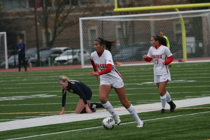 Wash U (Bears) vs University of Rochester Womens Soccer 2023 XXXVIII.jpg :: Wash U (Bears) vs University of Rochester 2023 at Francis Olympic Field in St. Louis, Missouri, USA. This a Division III NCAA match up of lady's soccer. Wash U is in the College Conference of Illinois Wisconsin.  