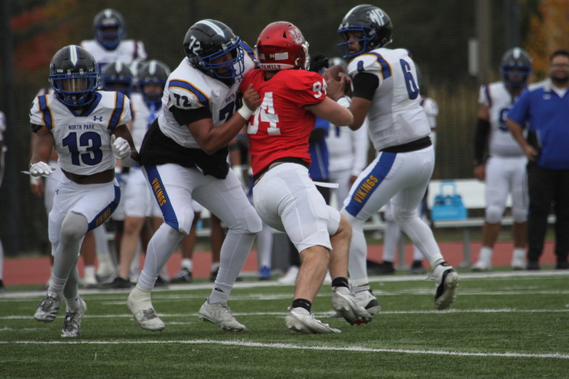 Wash U (St Louis) Football vs North Park University 2025 A -I.jpg :: Washington University (St. Louis) Football vs North Park University at Francis Olympic Field in St. Louis, Missouri, USA. The Bears win over the Vikings 42-14.  NCAA Football, College Conference of Illinois Wisconsin, University Athletic Association, Wash U Football