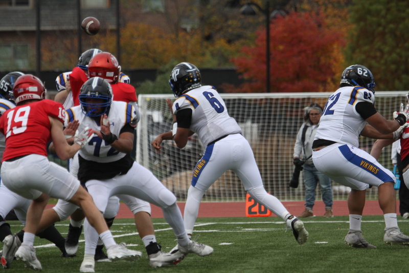 Wash U (St Louis) Football vs North Park University 2025 CII.jpg :: Washington University (St. Louis) Football vs North Park University at Francis Olympic Field in St. Louis, Missouri, USA. The Bears win over the Vikings 42-14.  NCAA Football, College Conference of Illinois Wisconsin, University Athletic Association, Wash U Football