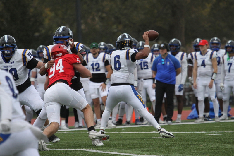 Wash U (St Louis) Football vs North Park University 2025 CIV.jpg :: Washington University (St. Louis) Football vs North Park University at Francis Olympic Field in St. Louis, Missouri, USA. The Bears win over the Vikings 42-14.  NCAA Football, College Conference of Illinois Wisconsin, University Athletic Association, Wash U Football