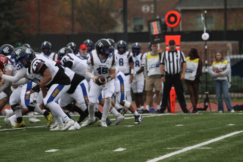 Wash U (St Louis) Football vs North Park University 2025 LI.jpg :: Washington University (St. Louis) Football vs North Park University at Francis Field in St. Louis, Missouri, USA. Wash U Bears won over the North Park Vikings 42-14. NCAA Football, College Conference Illinois Wisconsin, CCIW, last home game of the 2025 season, 11/08/2025