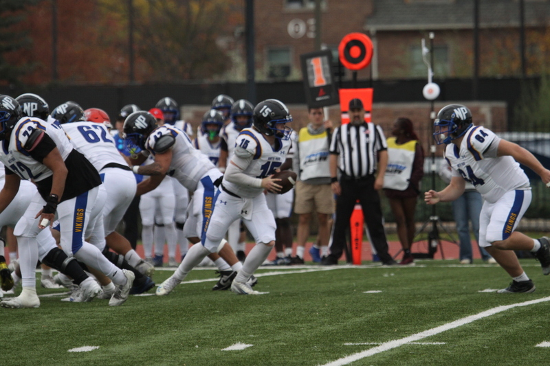 Wash U (St Louis) Football vs North Park University 2025 LIII.jpg :: Washington University (St. Louis) Football vs North Park University at Francis Field in St. Louis, Missouri, USA. Wash U Bears won over the North Park Vikings 42-14. NCAA Football, College Conference Illinois Wisconsin, CCIW, last home game of the 2025 season, 11/08/2025