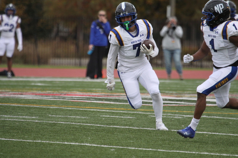 Wash U (St Louis) Football vs North Park University 2025 LXVI.jpg :: Washington University (St. Louis) Football vs North Park University at Francis Field in St. Louis, Missouri, USA. Wash U Bears won over the North Park Vikings 42-14. NCAA Football, College Conference Illinois Wisconsin, CCIW, last home game of the 2025 season, 11/08/2025