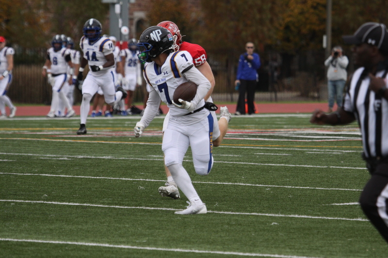 Wash U (St Louis) Football vs North Park University 2025 LXVIII.jpg :: Washington University (St. Louis) Football vs North Park University at Francis Field in St. Louis, Missouri, USA. Wash U Bears won over the North Park Vikings 42-14. NCAA Football, College Conference Illinois Wisconsin, CCIW, last home game of the 2025 season, 11/08/2025