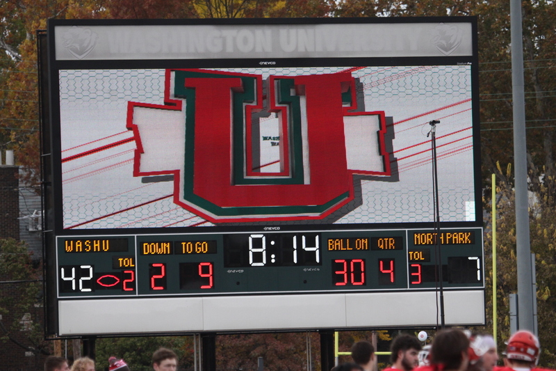 Wash U (St Louis) Football vs North Park University 2025 LXXX.jpg :: Washington University (St. Louis) Football vs North Park University at Francis Field in St. Louis, Missouri, USA. Wash U Bears won over the North Park Vikings 42-14. NCAA Football, College Conference Illinois Wisconsin, CCIW, last home game of the 2025 season, 11/08/2025