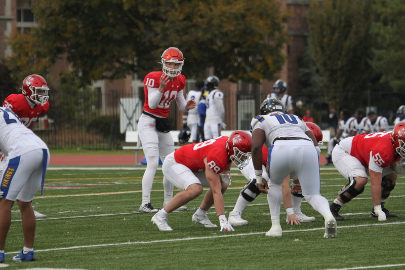 Wash U (St Louis) Football vs North Park University 2025 LXXXI.jpg :: Washington University (St. Louis) Football vs North Park University at Francis Field in St. Louis, Missouri, USA. Wash U Bears won over the North Park Vikings 42-14. NCAA Football, College Conference Illinois Wisconsin, CCIW, last home game of the 2025 season, 11/08/2025