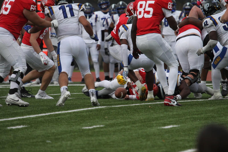 Wash U (St Louis) Football vs North Park University 2025 LXXXIX.jpg :: Washington University (St. Louis) Football vs North Park University at Francis Field in St. Louis, Missouri, USA. Wash U Bears won over the North Park Vikings 42-14. NCAA Football, College Conference Illinois Wisconsin, CCIW, last home game of the 2025 season, 11/08/2025