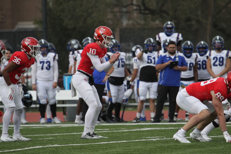 Wash U (St Louis) Football vs North Park University 2025 LXXXVII.jpg :: Washington University (St. Louis) Football vs North Park University at Francis Field in St. Louis, Missouri, USA. Wash U Bears won over the North Park Vikings 42-14. NCAA Football, College Conference Illinois Wisconsin, CCIW, last home game of the 2025 season, 11/08/2025
