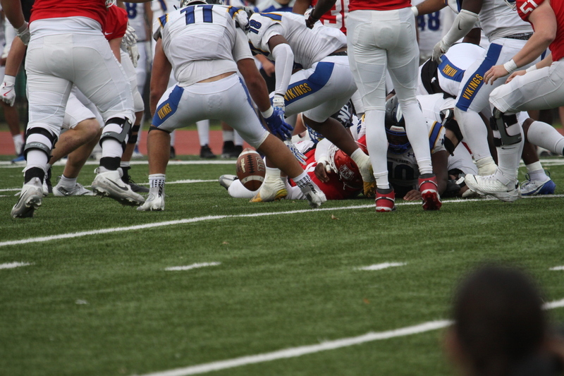 Wash U (St Louis) Football vs North Park University 2025 LXXXX.jpg :: Washington University (St. Louis) Football vs North Park University at Francis Field in St. Louis, Missouri, USA. Wash U Bears won over the North Park Vikings 42-14. NCAA Football, College Conference Illinois Wisconsin, CCIW, last home game of the 2025 season, 11/08/2025