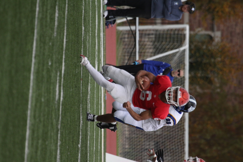 Wash U (St Louis) Football vs North Park University 2025 XVIII.jpg :: Washington University Football vs North Park University 2025 - 11-08-2025, Wash U won 42-14. The day was brisk. Game held at Washington University (St. Louis) Francis Olympic Field in St. Louis, Missouri, USA. NCAA Football, CCIW, Division III, Quarterback No. 6 Levi Moore scored three touchdowns.   