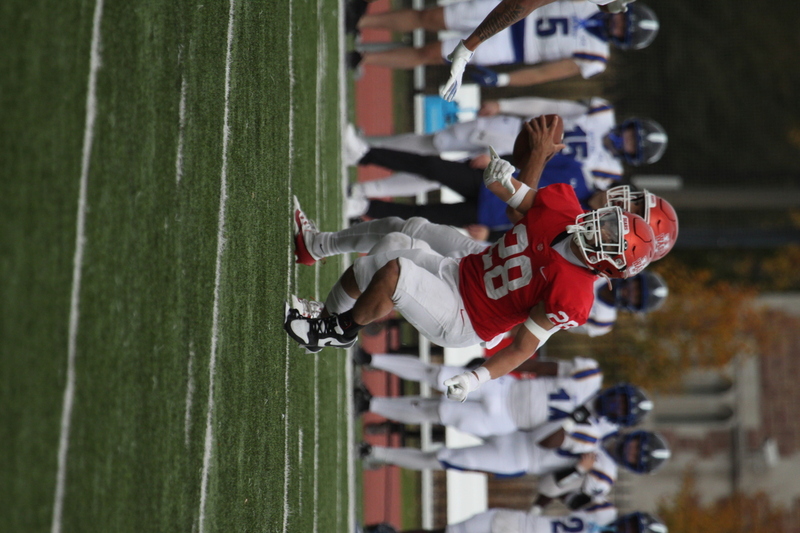 Wash U (St Louis) Football vs North Park University 2025 XXXII.jpg :: Washington University Football vs North Park University 2025 - 11-08-2025, Wash U won 42-14. The day was brisk. Game held at Washington University (St. Louis) Francis Olympic Field in St. Louis, Missouri, USA. NCAA Football, CCIW, Division III, Quarterback No. 6 Levi Moore scored three touchdowns.   