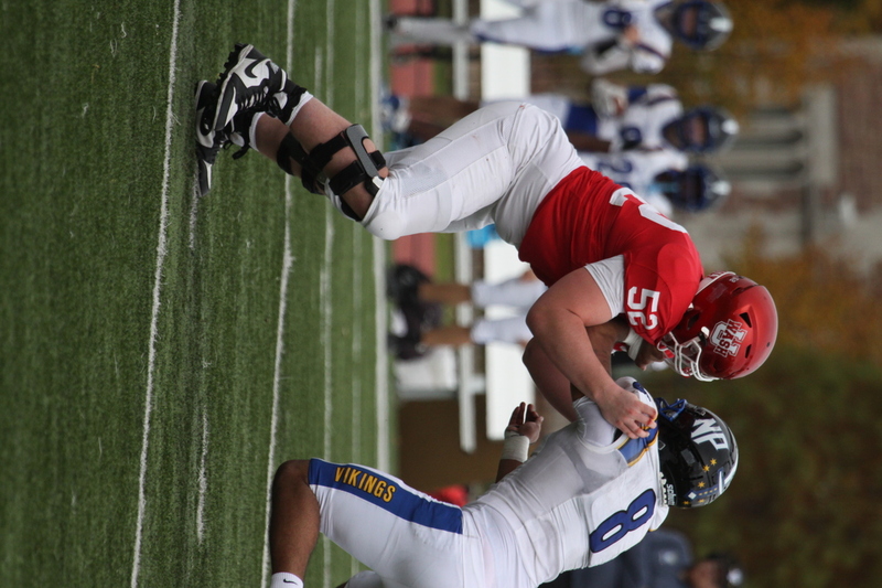 Wash U (St Louis) Football vs North Park University 2025 XXXXIV.jpg :: Washington University Football vs North Park University 2025 - 11-08-2025, Wash U won 42-14. The day was brisk. Game held at Washington University (St. Louis) Francis Olympic Field in St. Louis, Missouri, USA. NCAA Football, CCIW, Division III, Quarterback No. 6 Levi Moore scored three touchdowns.   