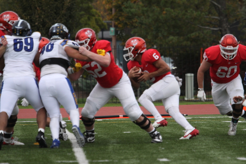 Wash U (St Louis) Football vs North Park University 2025 XXXXIX.jpg :: Washington University (St. Louis) Football vs North Park University at Francis Field in St. Louis, Missouri, USA. Wash U Bears won over the North Park Vikings 42-14. NCAA Football, College Conference Illinois Wisconsin, CCIW, last home game of the 2025 season, 11/08/2025