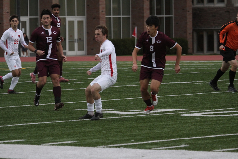 Wash U (St Louis) Mens Soccer vs University Chicago 2025.jpg :: Washington University-St. Louis Men's Soccer during the UAA Championships 2025 in a 1-0 win over University of Chicago at Francis Olympic Field-St. Louis, Missouri, USA. NCAA Men's Soccer Division III finals. CCIW - College Conference of Illinois Wisconsin. 