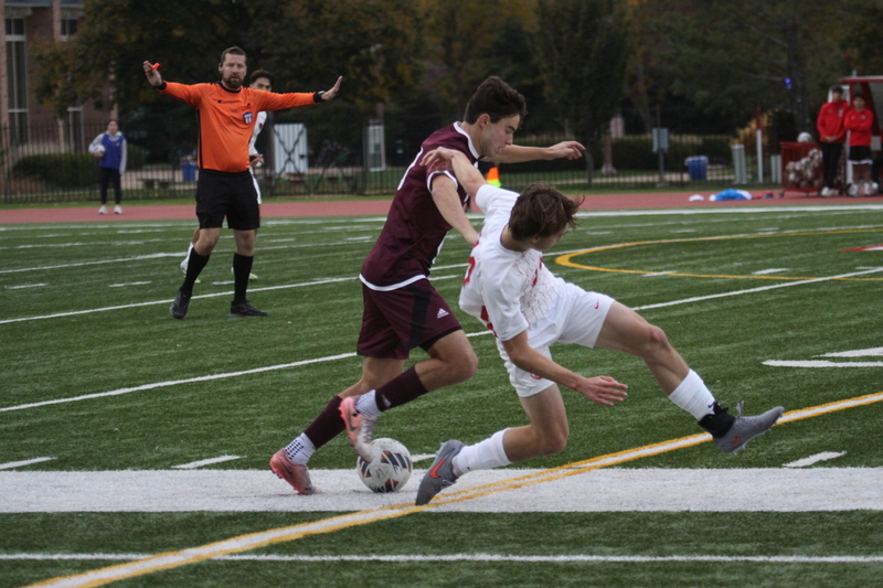 Wash U (St Louis) Mens Soccer vs University of Chicago 2025 XII.jpg :: Washington University-St. Louis Men's Soccer during the UAA Championships 2025 in a 1-0 win over University of Chicago at Francis Olympic Field-St. Louis, Missouri, USA. NCAA Men's Soccer Division III finals. CCIW - College Conference of Illinois Wisconsin. 