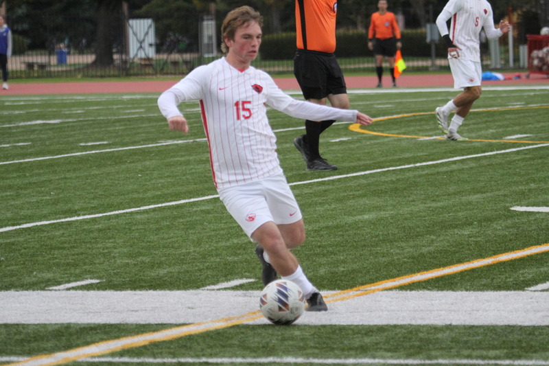 Wash U (St Louis) Mens Soccer vs University of Chicago 2025 XIII.jpg :: Washington University-St. Louis Men's Soccer during the UAA Championships 2025 in a 1-0 win over University of Chicago at Francis Olympic Field-St. Louis, Missouri, USA. NCAA Men's Soccer Division III finals. CCIW - College Conference of Illinois Wisconsin. 