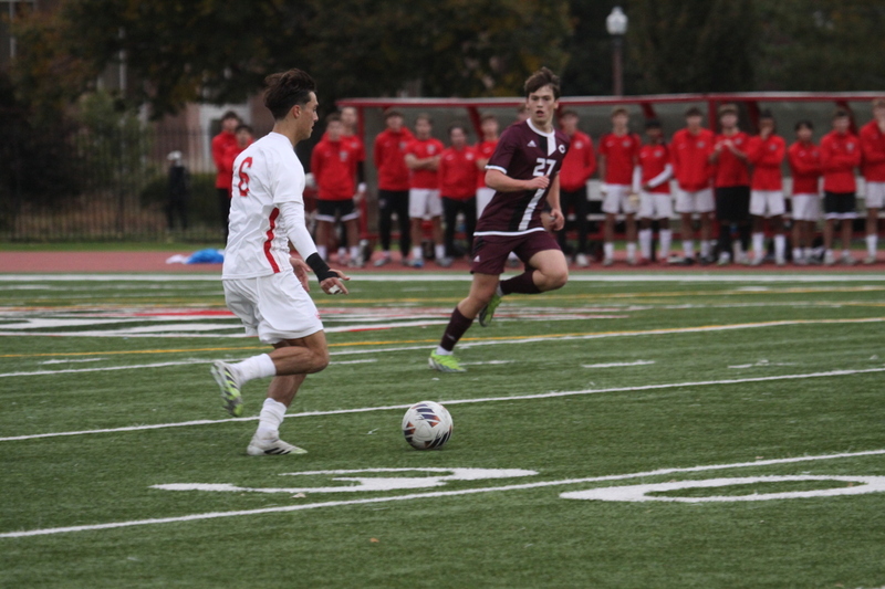 Wash U (St Louis) Mens Soccer vs University of Chicago 2025 XVI.jpg :: Washington University-St. Louis Men's Soccer during the UAA Championships 2025 in a 1-0 win over University of Chicago at Francis Olympic Field-St. Louis, Missouri, USA. NCAA Men's Soccer Division III finals. CCIW - College Conference of Illinois Wisconsin. 