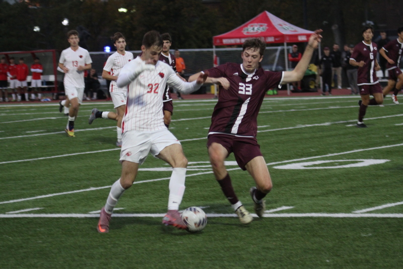 Wash U (St Louis) Mens Soccer vs University of Chicago 2025 XXI.jpg :: Washington University-St. Louis Men's Soccer during the UAA Championships 2025 in a 1-0 win over University of Chicago at Francis Olympic Field-St. Louis, Missouri, USA. NCAA Men's Soccer Division III finals. CCIW - College Conference of Illinois Wisconsin. 