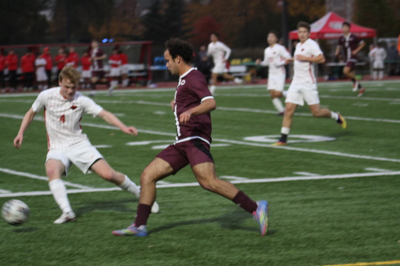 Wash U (St Louis) Mens Soccer vs University of Chicago 2025 XXXIII.jpg :: Washington University (St Louis) Men's Soccer vs University of Chicago during the UAA Championships 2025 Soccer finals Division III. The match is played at Francis Olympic Field in St. Louis, Missouri, USA. Wash U won 1-0. NCAA Men's Soccer, 