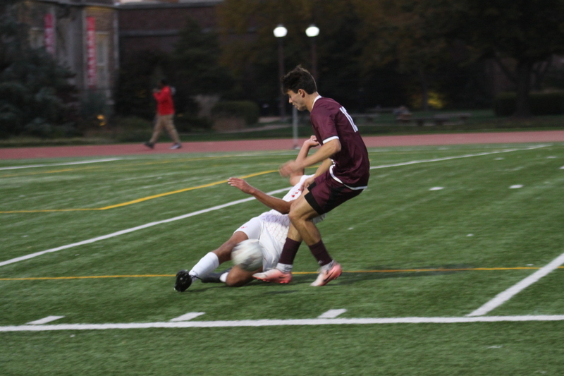 Wash U (St Louis) Mens Soccer vs University of Chicago 2025 XXXIV.jpg :: Washington University (St Louis) Men's Soccer vs University of Chicago during the UAA Championships 2025 Soccer finals Division III. The match is played at Francis Olympic Field in St. Louis, Missouri, USA. Wash U won 1-0. NCAA Men's Soccer, 