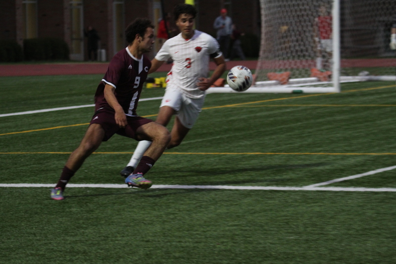 Wash U (St Louis) Mens Soccer vs University of Chicago 2025 XXXVI.jpg :: Washington University (St Louis) Men's Soccer vs University of Chicago during the UAA Championships 2025 Soccer finals Division III. The match is played at Francis Olympic Field in St. Louis, Missouri, USA. Wash U won 1-0. NCAA Men's Soccer, 