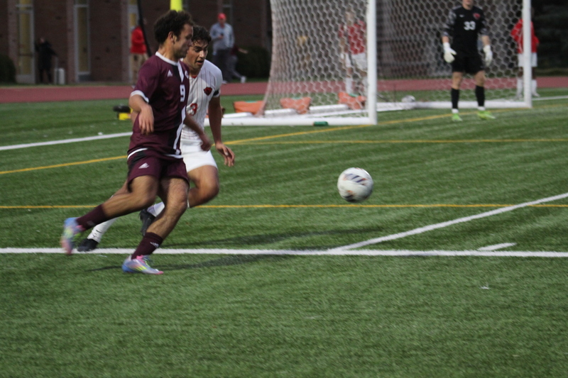 Wash U (St Louis) Mens Soccer vs University of Chicago 2025 XXXVII.jpg :: Washington University (St Louis) Men's Soccer vs University of Chicago during the UAA Championships 2025 Soccer finals Division III. The match is played at Francis Olympic Field in St. Louis, Missouri, USA. Wash U won 1-0. NCAA Men's Soccer, 