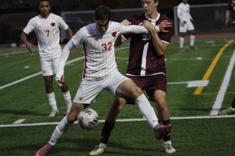 Wash U (St Louis) Mens Soccer vs University of Chicago 2025 XXXXVI.jpg :: Washington University (St Louis) Men's Soccer vs University of Chicago during the UAA Championships 2025 Soccer finals Division III. The match is played at Francis Olympic Field in St. Louis, Missouri, USA. Wash U won 1-0. NCAA Men's Soccer, 