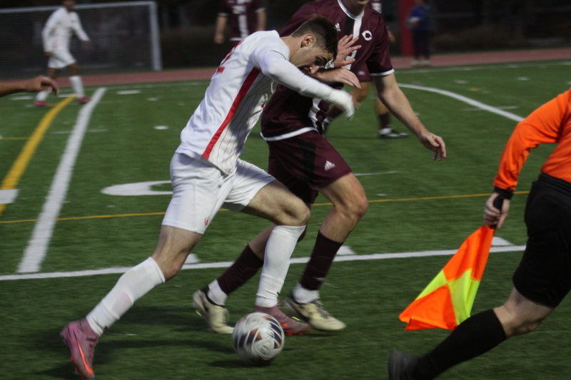 Wash U (St Louis) Mens Soccer vs University of Chicago 2025 XXXXVIII.jpg :: Washington University (St Louis) Men's Soccer vs University of Chicago during the UAA Championships 2025 Soccer finals Division III. The match is played at Francis Olympic Field in St. Louis, Missouri, USA. Wash U won 1-0. NCAA Men's Soccer, 