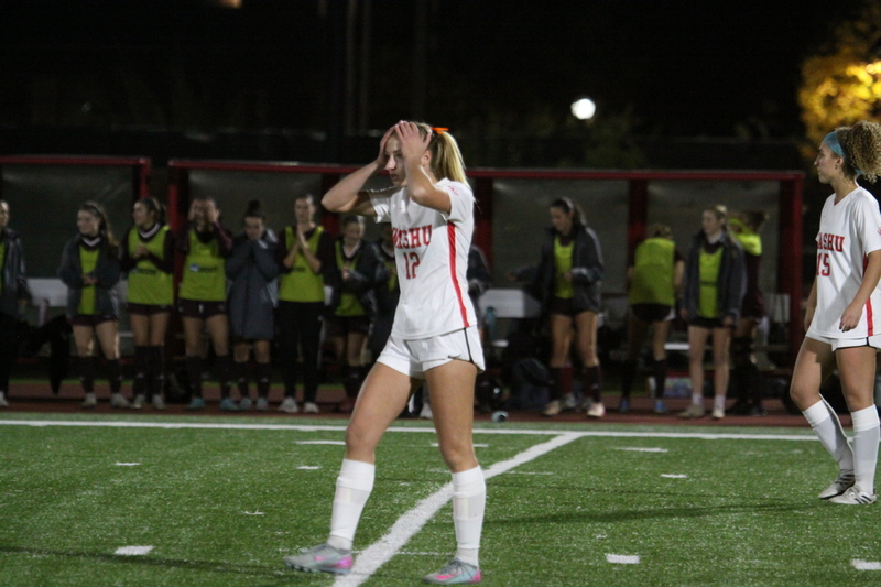 Wash U (St Louis) Womens Soccer vs University of Chicago 2025 III.jpg :: Wash U (Bears) vs University of Chicago Womens Soccer 2025 - 11/08/2025 at 630 pm. With rain threatening the women of Wash U and Chicago played to a 1 to 1 tie. The final game of the regular season was played at Wash U's Francis Olympic Field in St. Louis, Missouri, USA. 