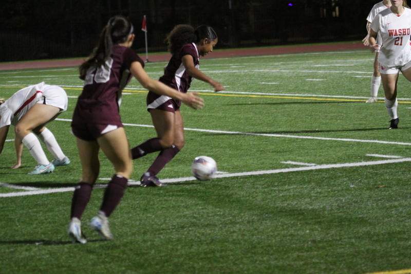 Wash U (St Louis) Womens Soccer vs University of Chicago 2025 XIII.jpg :: Wash U (Bears) vs University of Chicago Womens Soccer 2025 - 11/08/2025 at 630 pm. With rain threatening the women of Wash U and Chicago played to a 1 to 1 tie. The final game of the regular season was played at Wash U's Francis Olympic Field in St. Louis, Missouri, USA. 