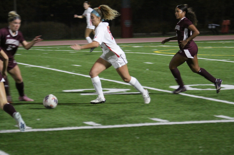 Wash U (St Louis) Womens Soccer vs University of Chicago 2025 XIX.jpg :: Wash U (Bears) vs University of Chicago Womens Soccer 2025 - 11/08/2025 at 630 pm. With rain threatening the women of Wash U and Chicago played to a 1 to 1 tie. The final game of the regular season was played at Wash U's Francis Olympic Field in St. Louis, Missouri, USA. 