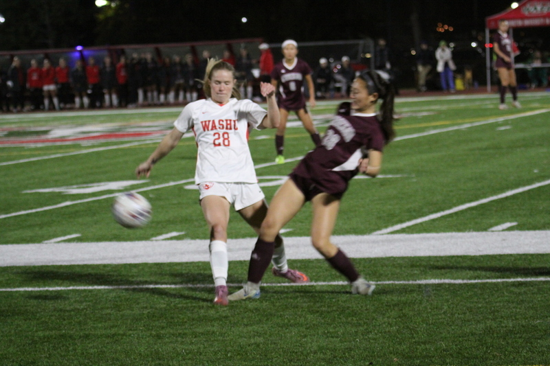 Wash U (St Louis) Womens Soccer vs University of Chicago 2025 XXIII.jpg :: Wash U (Bears) vs University of Chicago Womens Soccer 2025 - 11/08/2025 at 630 pm. With rain threatening the women of Wash U and Chicago played to a 1 to 1 tie. The final game of the regular season was played at Wash U's Francis Olympic Field in St. Louis, Missouri, USA. 