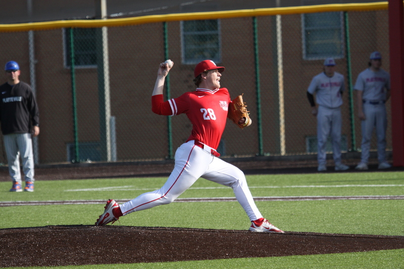 Wash U Baseball vs University of Wisconsin-Platteville 2026 LV.jpg :: Wash U Baseball vs University of Platteville-Wisconsin at Kelly Field - Irv Utz Stadium on Washington University-St. Louis, Missouri, USA campus. Division III Baseball, University Athletic Association, NCAA Baseball