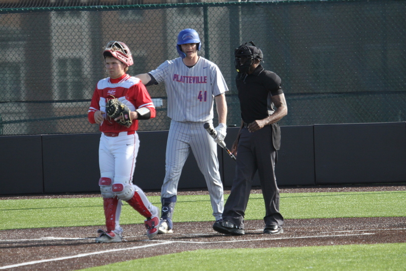 Wash U Baseball vs University of Wisconsin-Platteville 2026 LXII.jpg :: Wash U Baseball vs University of Platteville-Wisconsin at Kelly Field - Irv Utz Stadium on Washington University-St. Louis, Missouri, USA campus. Division III Baseball, University Athletic Association, NCAA Baseball