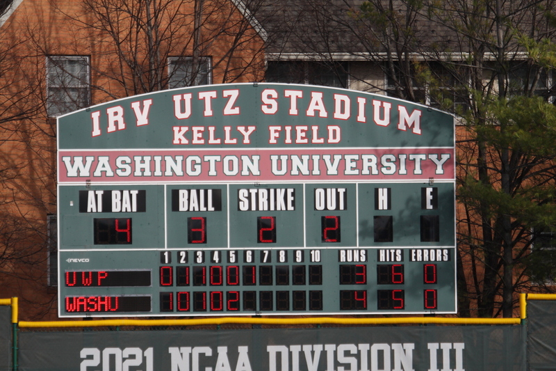 Wash U Baseball vs University of Wisconsin-Platteville 2026 LXXIX.jpg :: Wash U Baseball vs University of Platteville-Wisconsin at Kelly Field - Irv Utz Stadium on Washington University-St. Louis, Missouri, USA campus. Division III Baseball, University Athletic Association, NCAA Baseball