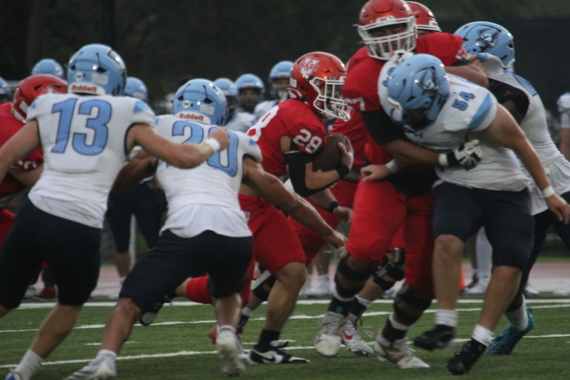 Wash U Football vs Elmhurst University 2025 XXXVIII.jpg :: Wash U Football vs Elmhurst University 2025 - October, 18th, 2025 at Francis Olympic Field in St. Louis, Missouri, USA. Wash U won 17-0 at halftime due to weather. NCAA Football